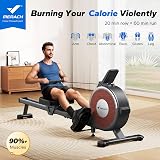 MERACH Rowing Machine Magnetic Rower 16 Levels Quiet App Compatible view 2