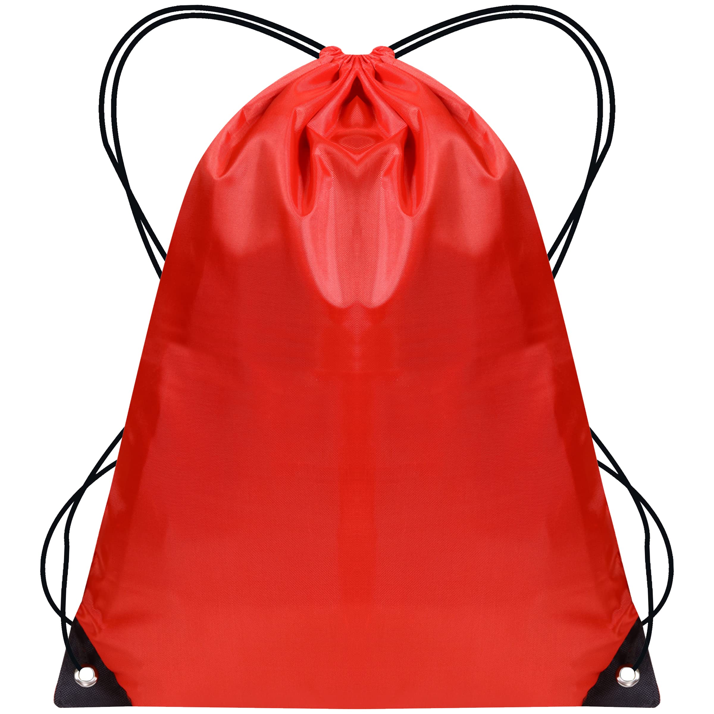 SAWANS Drawstring Bags Gym Swimming School Sports Bag Unisex 1PCS Trainer String Bag Sack Backpack PE Bags for Women Men Children Travel Beach Kids Boys Girls Outdoor Shopping Holidays (Red 1pc)