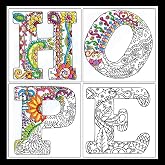Design Works Crafts Hope Zenbroidery Kit, 12" x 12", Various