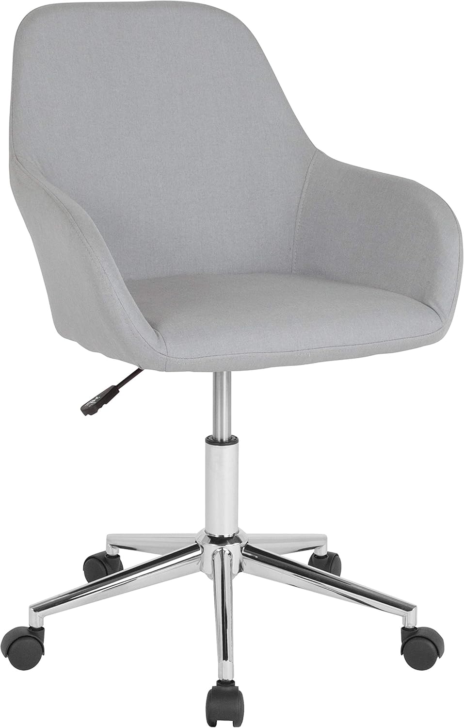 Flash Furniture Cortana Home and Office Mid-Back Chair in Light Gray Fabric