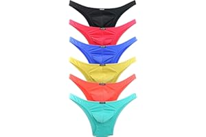 iKingsky Men's Cheeky Underwear Mens Pouch Bikini Panties Sexy Branzilian Back Briefs