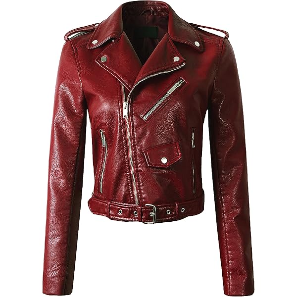 Carrie CH Hoxton Ladies Biker Real Leather Jacket Cropped Short
