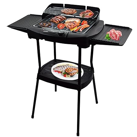 Syntrox Germany STG-2200W Grill Barbecue BBQ Holzkohlegrill Grillwagen Standgrill Elektrogrill