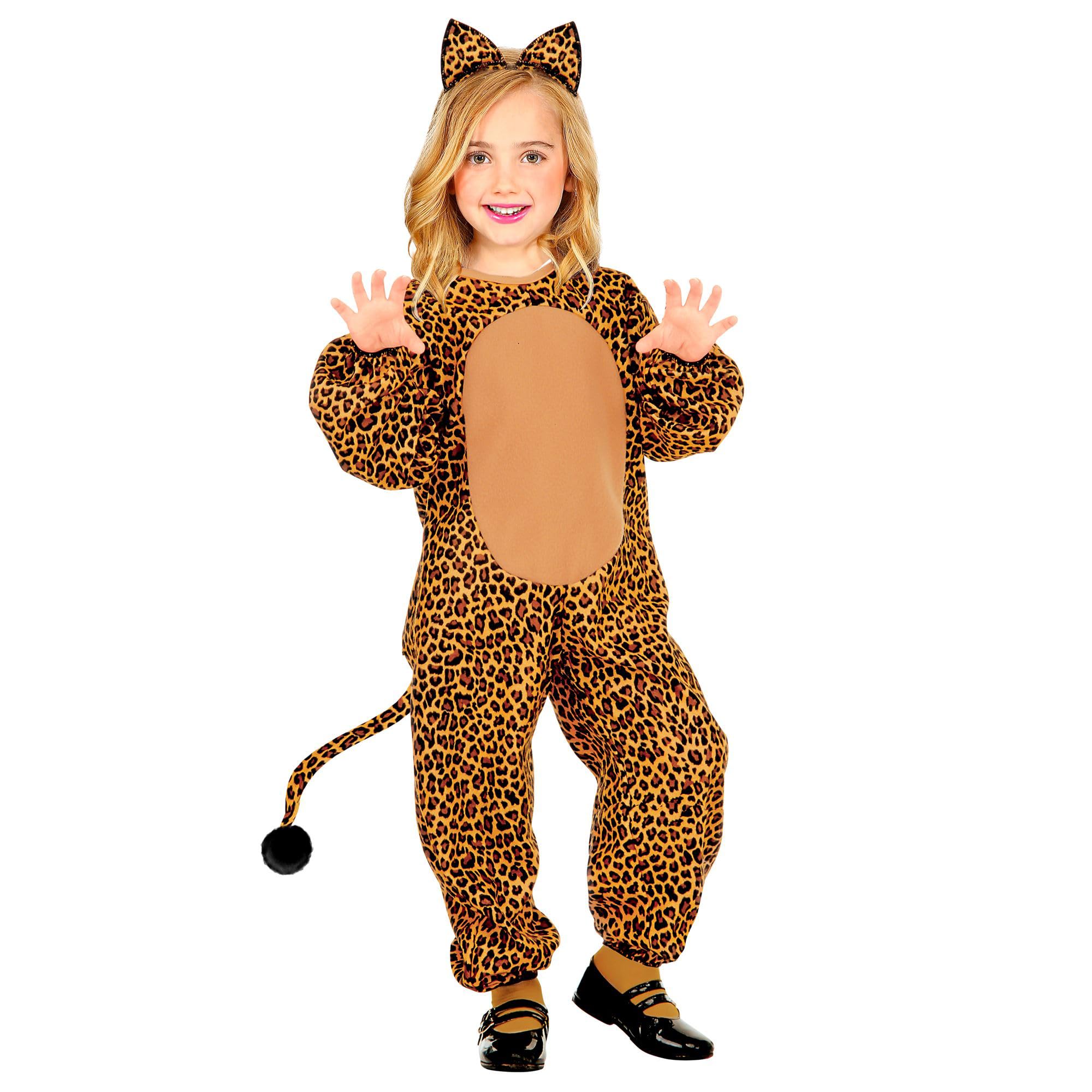 Widmann Children's Leopard Costume, Jumpsuit and Ears, Animal, Predatory Cat, Theme Party, Carnival