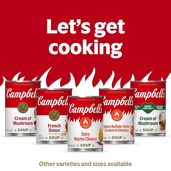 CAMPBELL’S CONDENSED SPICY BUFFALO-STYLE CREAM OF CHICKEN SOUP, 10.5 OZ CAN (CASE OF 12)