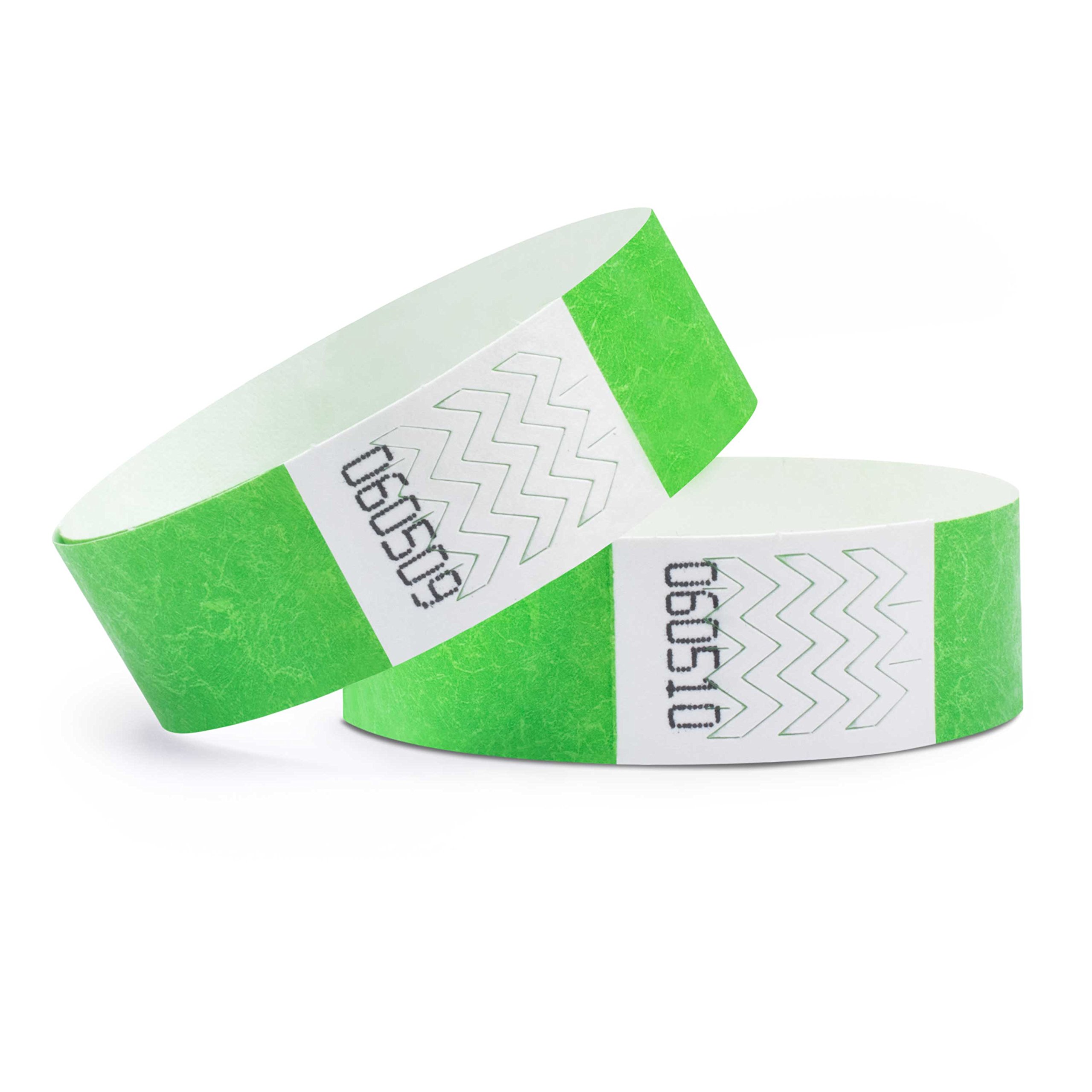 linie zwo ®, Pack of 1000 Wristbands 19 x 254 mm, Neon Green