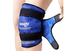 NEWGO Ice Pack for Knee Replacement Surgery, Reusable Gel Cold Pack Knee Ice Pack Wrap Around Entire Knee for Knee Injuries, 