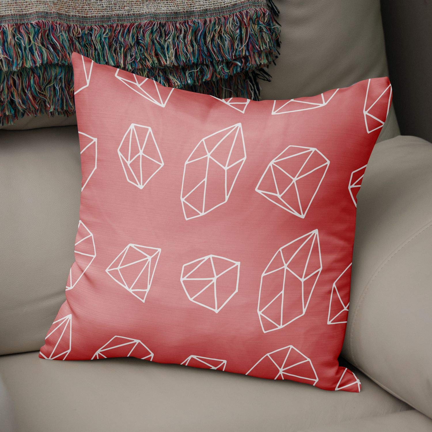 Bonamaison Decorative Cushion Cover Random Pattern, Throw Pillow Covers, Home Decorative Pillowcases for Livingroom, Sofa, Bedroom, Size:50x50 Cm - Designed and Manufactured in Turkey
