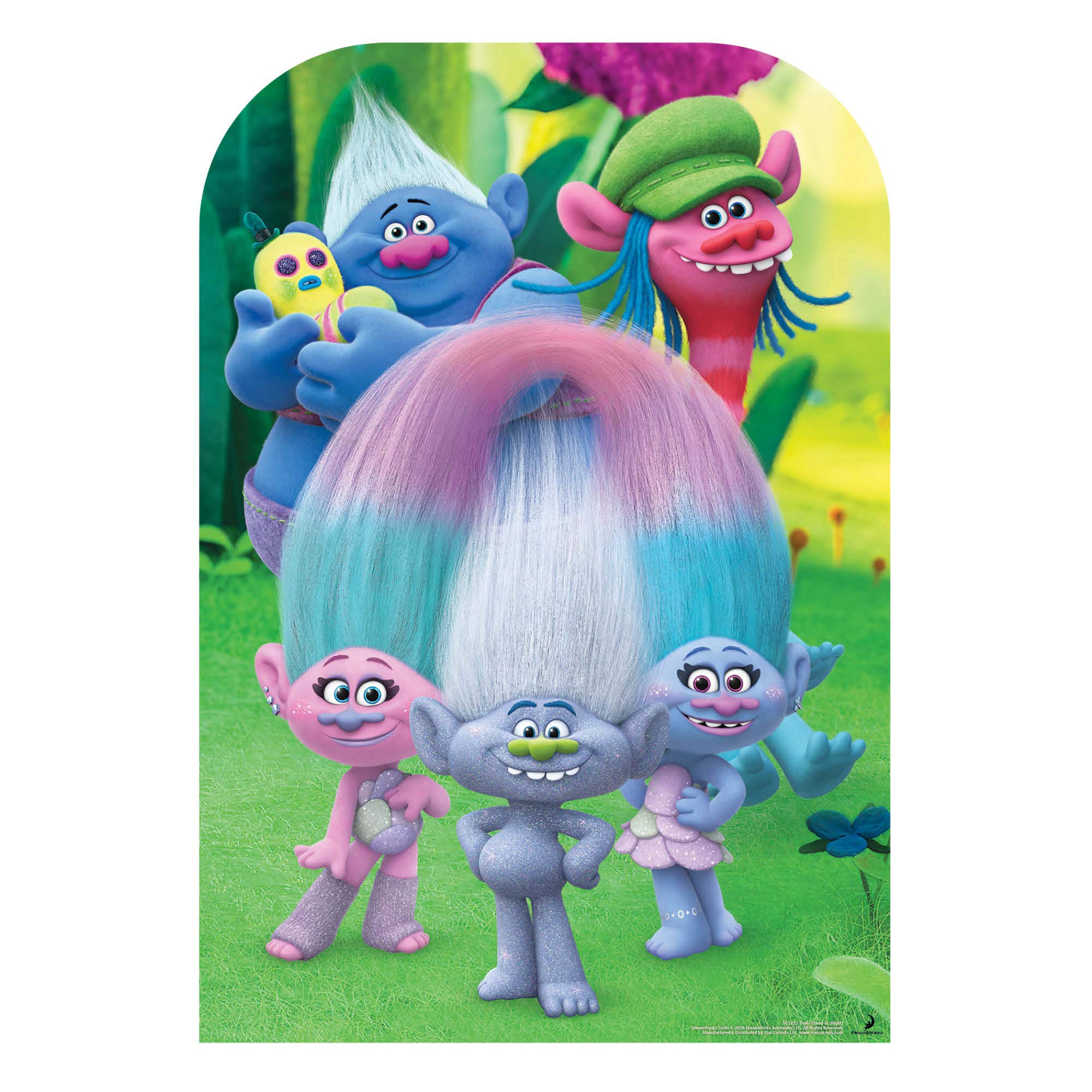 STARL CUT OUTS "Can't Stop the Feeling Right" Trolls Stand-In, Multi-Colour