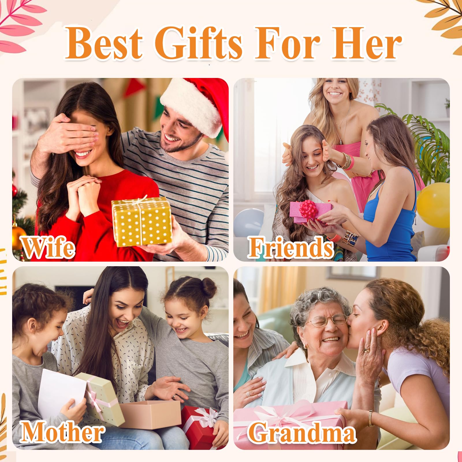 OIDEA Stretch Band Watches for Women: Bohemia Flower Easy Reader Elastic Band Watch Large Face Big Number Analog Quartz Bracelet Watch Expansion Band Wristwatch