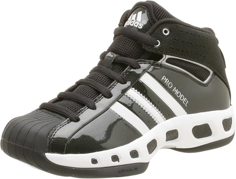 adidas Women's Pro Model Basketball Shoe, Black/Running White, 12.5 M Basketball