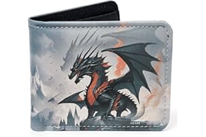 TIRPOKE Kids Wallet for Boys, Cool Teen Boys Wallet for Kids Ages 4-5-6-7-8-9-10-11-12-13-14-15-16, Leather Wallet for Teen Boy,Giant Dragon