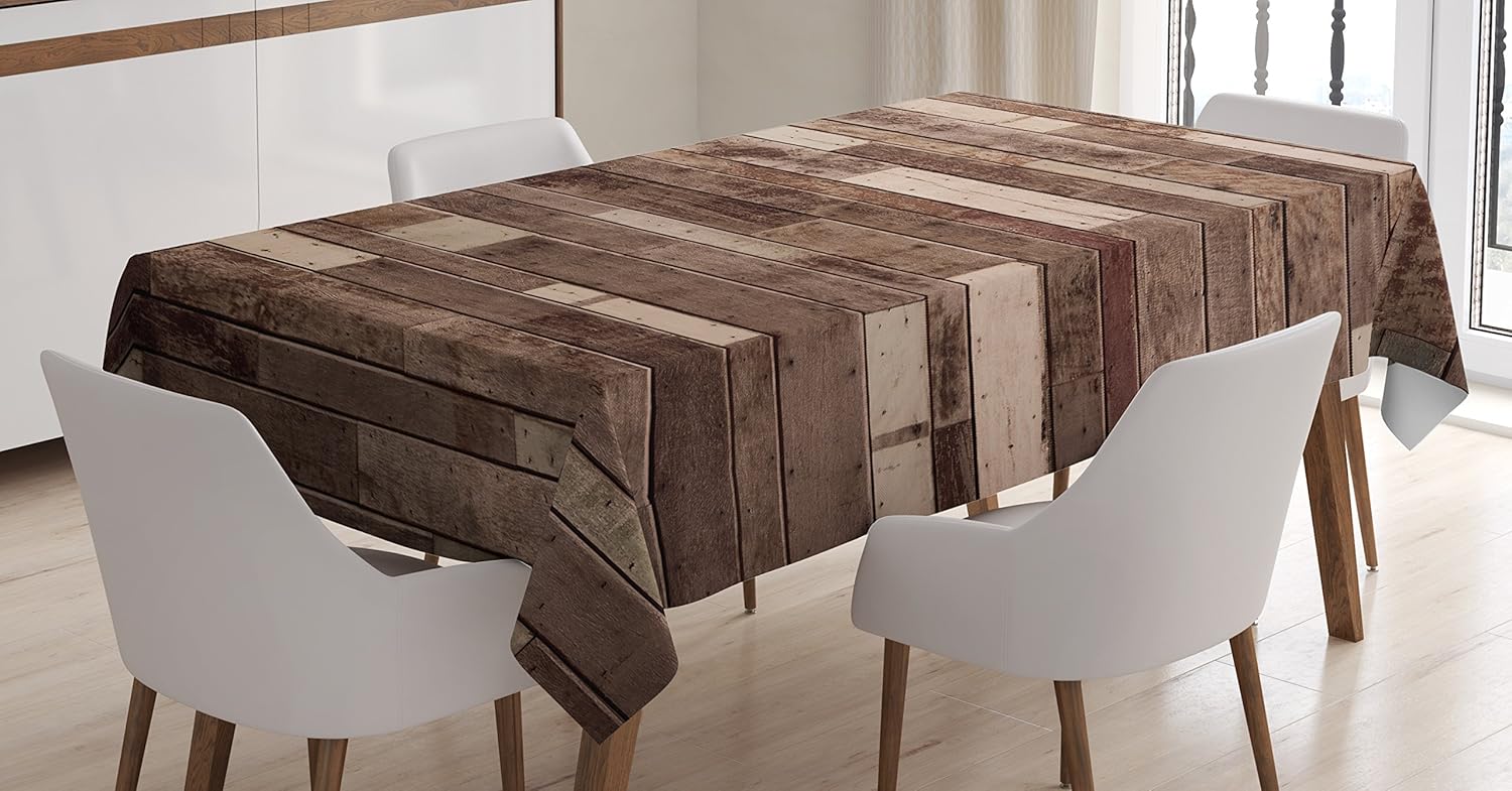 Best outdoor table cloth wood pattern