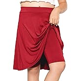 STRETCH IS COMFORT Girl's Knee to Midi Length Aline Skirt with Built-in Shorts or Leggings | Size 4-16