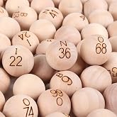 GSE 7/8-Inch Replacement Bingo Balls for Large Cage (Wooden/Multi-Color) | Masterboard, Easy-Read Calling Balls for Large Cages, Parties, Prize Raffles and Game Nights