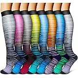 Laite Hebe Compression Socks For Women& Men circulation(8 Pairs),Socks-Best for Running,Sports,Hiking,Flight travel,Pregnancy
