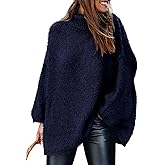 PRETTYGARDEN Women's 2026 Fall Turtleneck Oversized Sweaters Long Sleeve Chunky Knit Pullover Tops Winter Fashion Clothes