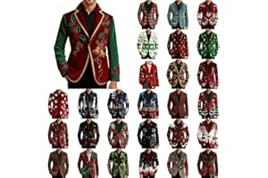Mens Christmas Blazer, Christmas Suit for Men Trendy Corduroy Vintage Holiday Suit Jacket Slim Fit Winter Sport Coat