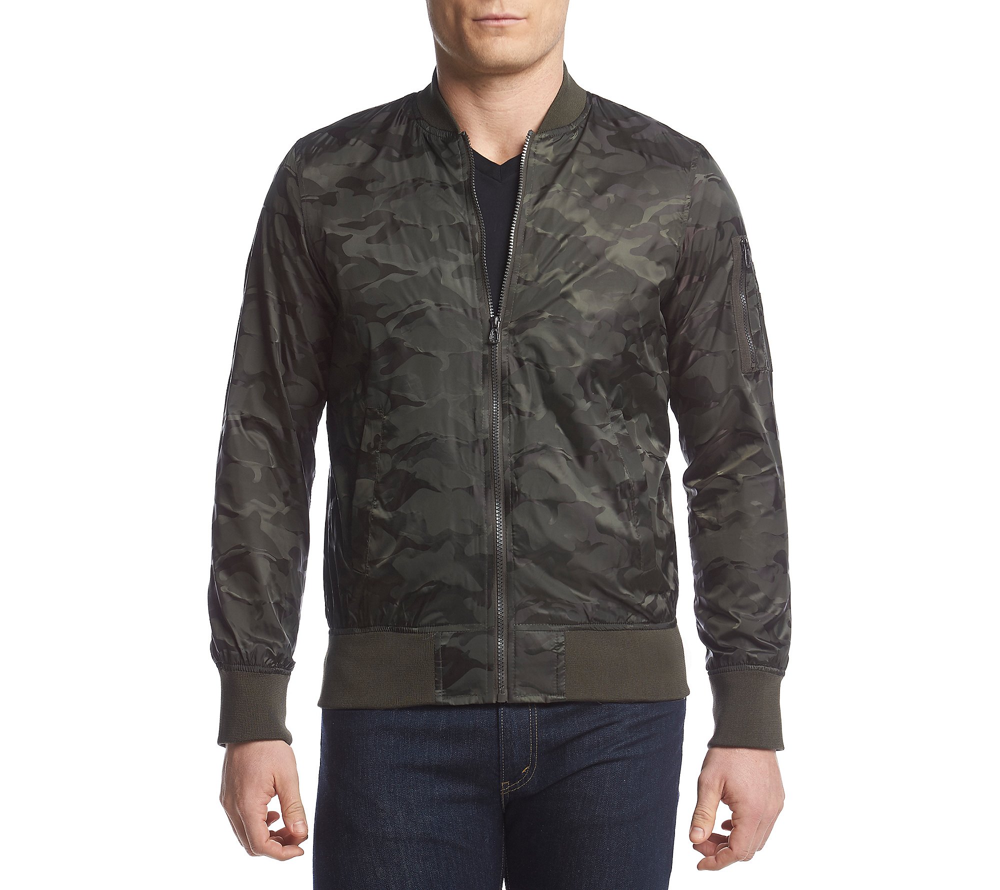 distortion bomber jacket