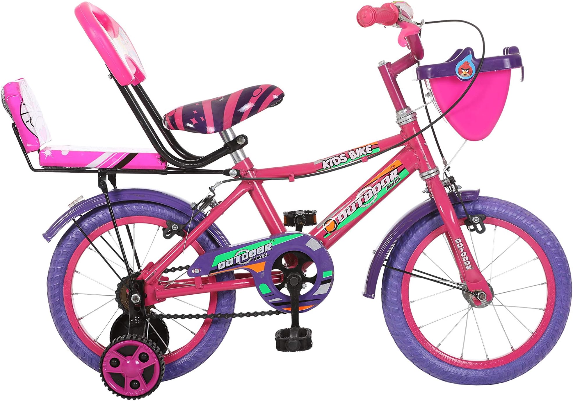 Outdoor Bikes Unisex Skoolmate 14-inch Semi- Assembled Bicycle with Assembly Instruction Manual and Tool Kit, 2.5-4.5 Years (ODSKOOLMATE14PINK)