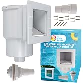 U.S. Pool Supply Standard Thru-Wall Above Ground Pool Skimmer Kit, Complete | Universal Set, ABS Construction, Return Fitting, Vacuum Plate, Leaf Basket - Replacement Compatible with SP1091LX Skimmer