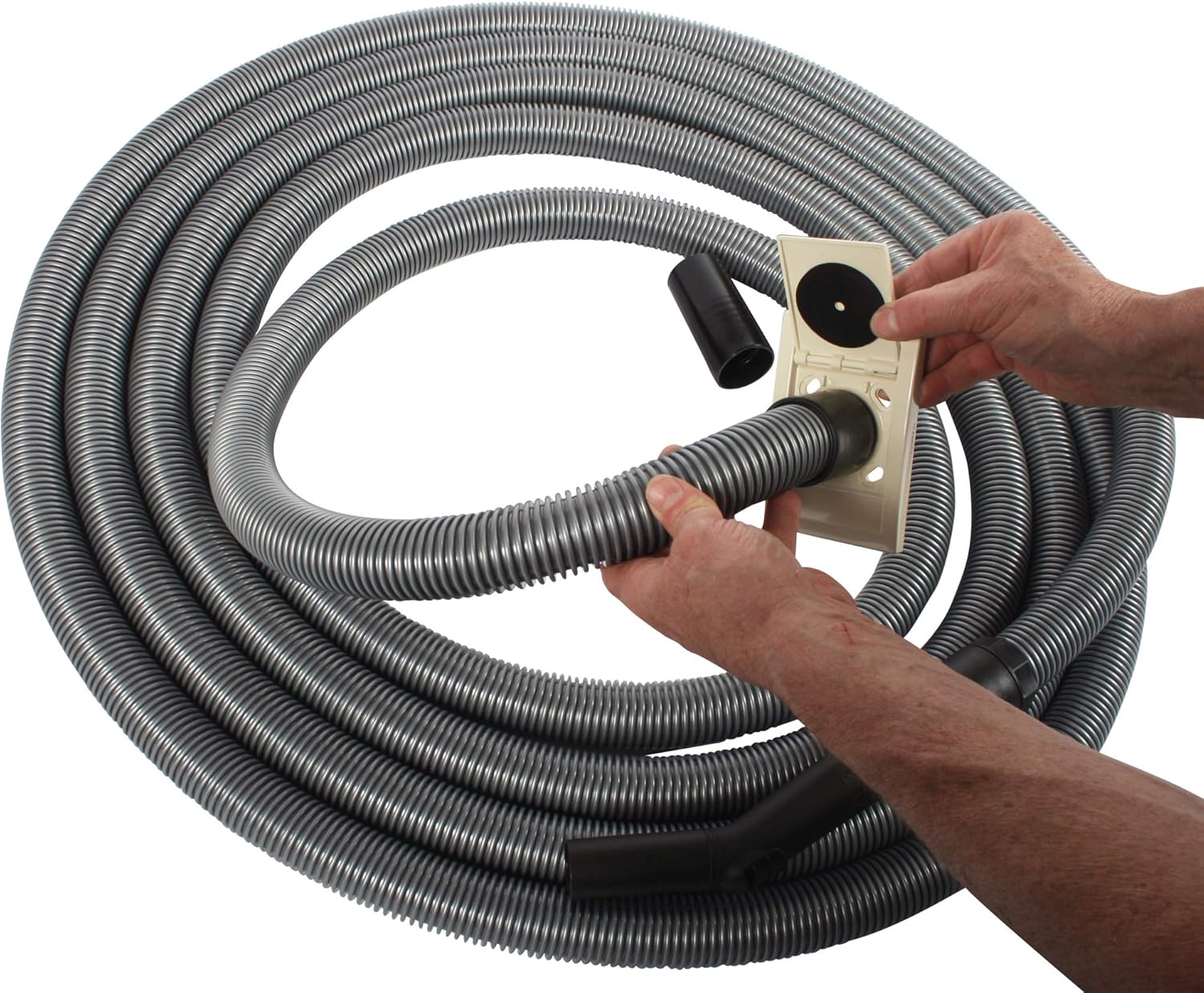 Cen-Tec Systems 50 Foot Extension Hose for Shop and Garage Vacuums, Ft, Silver: Home & Kitchen