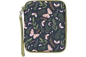 Jeachan Card Case for Yoto cards, Soft Portable Folder with Zipper & 80 Pockets Player & Mini Audiobook Cards, Card Binder Holder with Sleeves for Travel (Butterfly Garden)