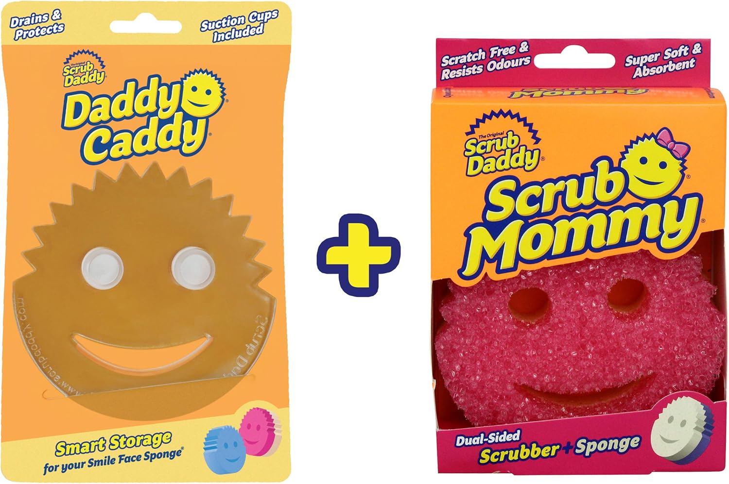 Scrub Daddy Sponge + Daddy Caddy Bundle (Mommy Pink) Amazon.co.uk Grocery