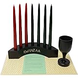 Kwanzaa Arc Candleholder & Celebration Set (Black) - Made in Ghana