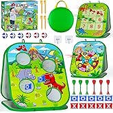 RIEYON Bean Bag Toss Game for Kids, Cornhole Board Toddler Toys for Kids Party Activity and Outdoor Yard Backyard, Birthday Gift or Christmas for Aged 3 4 5 6 7 8 Year Old Boys