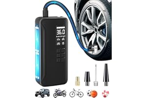 Tire Inflator Portable Air Compressor, 150PSI Air Pump for Car Tires, Cordless Auto Shutoff Tire Pump with Digital Pressure G