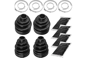 Caltric 2 Rear Axle Inner Outer CV Boot Kit Compatible with Yamaha Grizzly 660 YFM660F 4X4 2002-2008