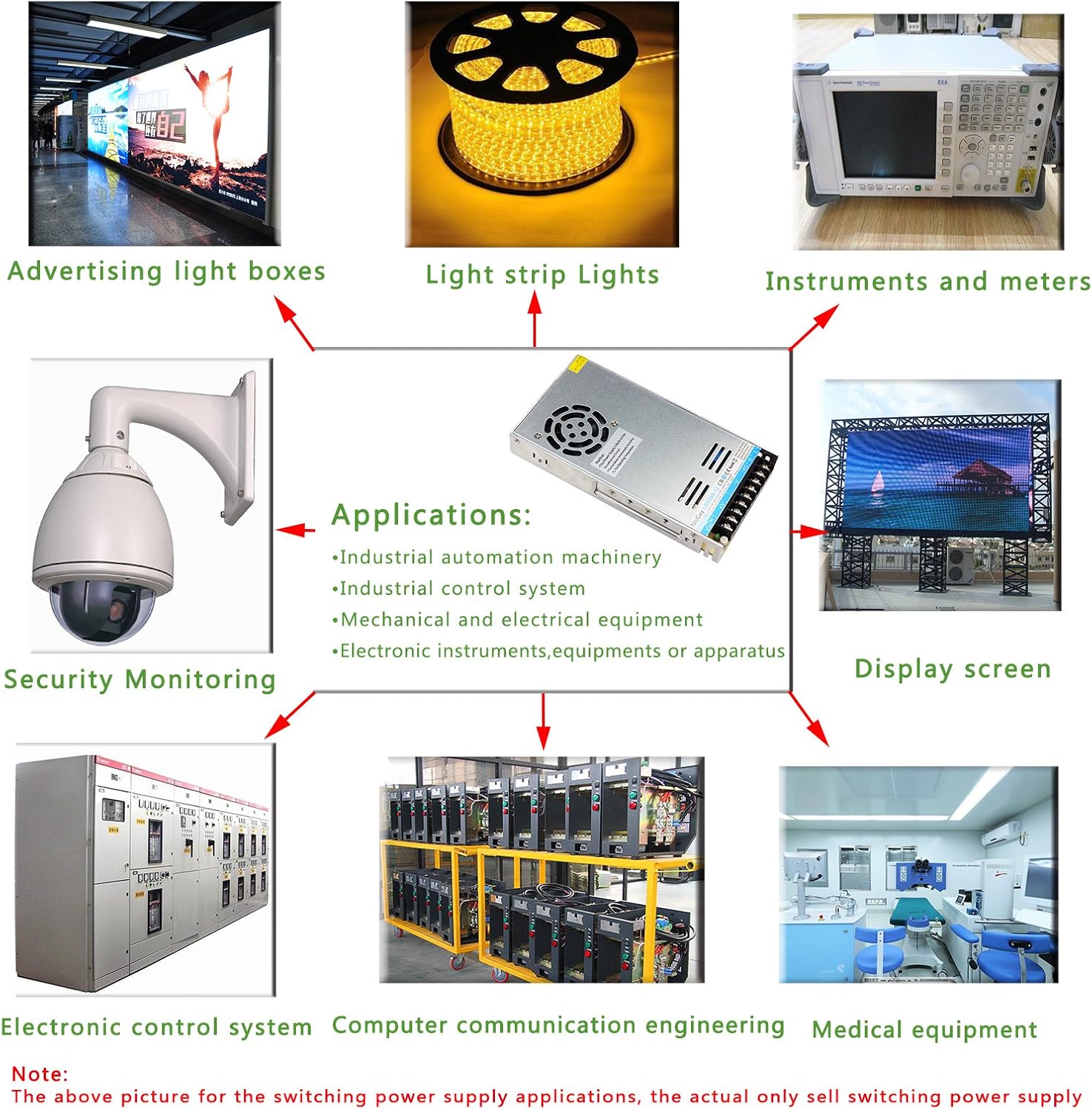 12V 30A DC Switching Power Supply Driver,NIUGUY 350W Switching Converter,Wide Voltage 110V/220V Universal 12V DC Low Voltage Transformer,for Radio, CCTV,Computer Project,LED Strip Light: Home Audio & Theater
