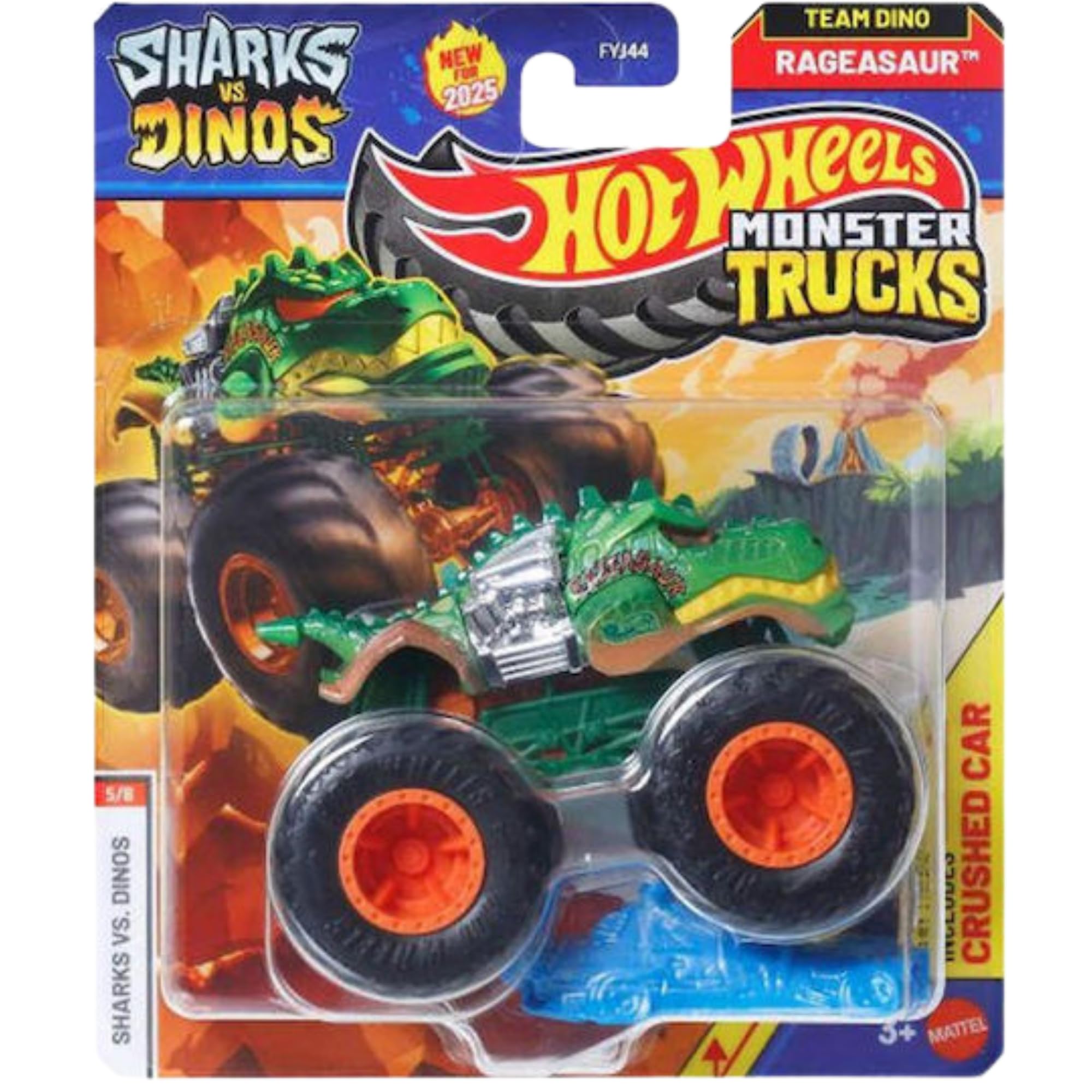 Hot Wheels Monster Trucks - (Sharks vs Dinos Rageasaur JCD74)