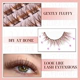 Mavphnee Brown Lash Clusters 168 Pcs Wispy C Curl Natural Look view 5