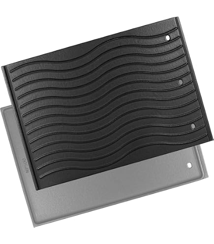 Onlyfire Plaque De Cuisson En Fonte Réversible 44x25,5cm - Idéale Pour Barbecues Weber Spirit I & II 200 Series E210 E220 S210 S220