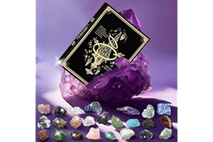 CRUDETEA 2025 Crystal Advent Calendar for Girls - 24-Day Christmas Countdown with Natural Chakra Stones Healing Gemstones - Perfect for Grandparents,Pet Owners Give Christmas Countdown Gifts for Boys, Cat/Dog