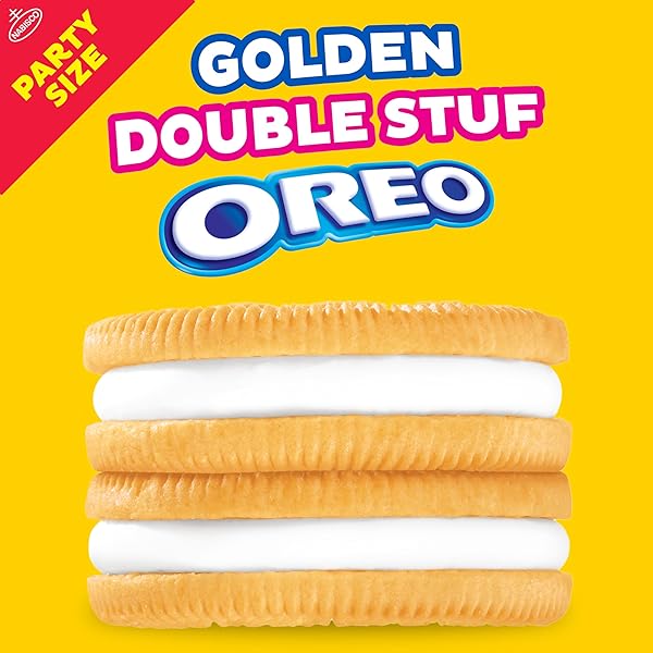 OREO DOUBLE STUF GOLDEN SANDWICH COOKIES, PARTY SIZE, 24.95 OZ