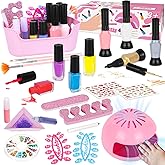 EULRGAUS Kids Nail Polish Set for Girls, 27PCS Nail Art Kit with Nail Dryer, Non Toxic Nail Polish kit and Fake Nails for Kids, Halloween Christmas Birthday Gifts for Girls 8-12