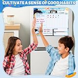Thboxes 2 Pack Magnetic Reward Charts for Kids, Reusable Fridge Chores view 4
