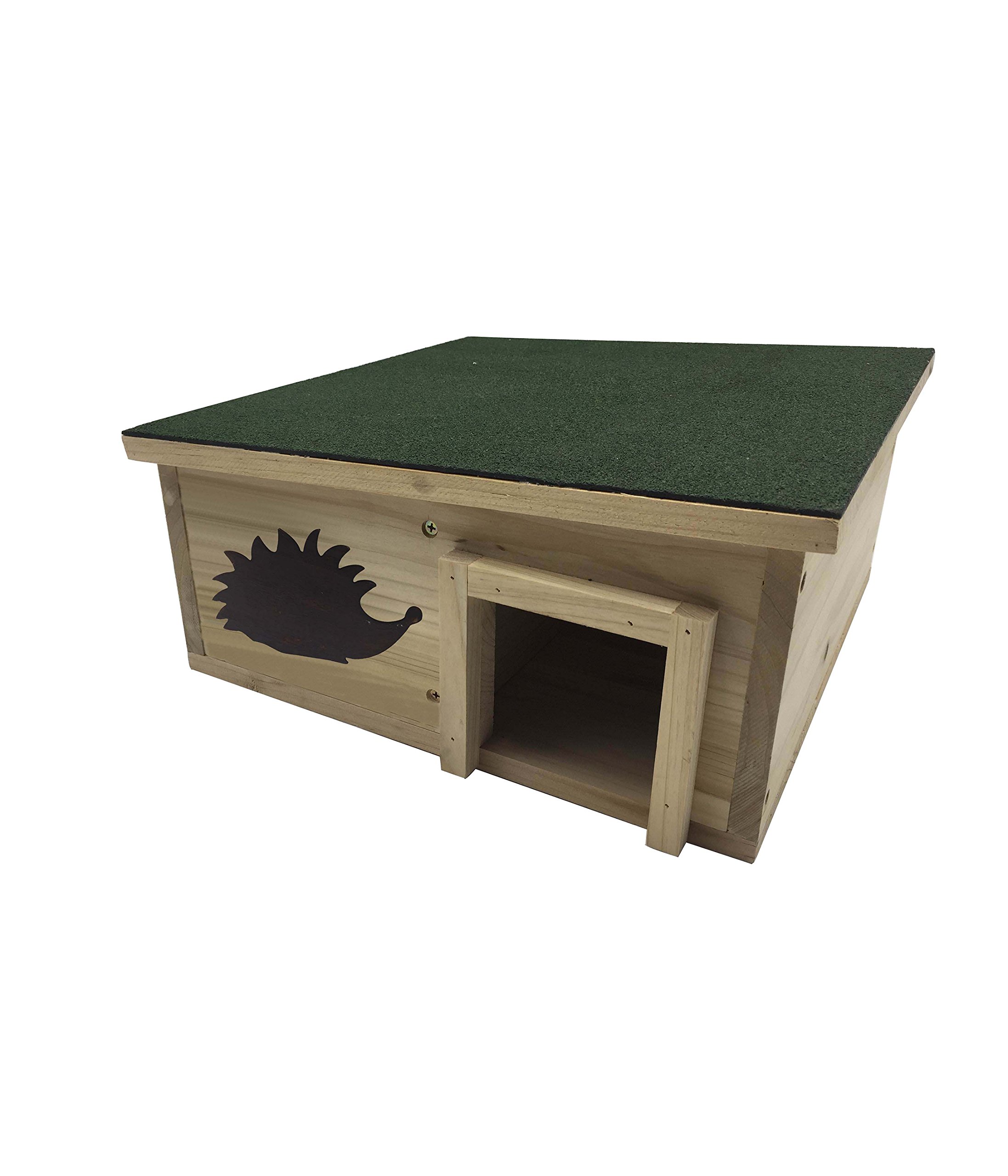 Dehner Natura Karlie hedgehog house, approx. 40 x 40 x 19 cm, natural fir wood