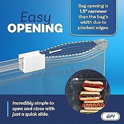 GPI - Slider Zip Food Storage Bags, 9" x 12" 3 Mil