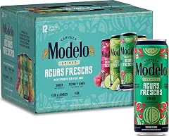 Modelo Spiked Aguas Frescas Variety Pack Flavored Malt Beverage, 12 pk, 12 fl oz Cans, 4.5% ABV
