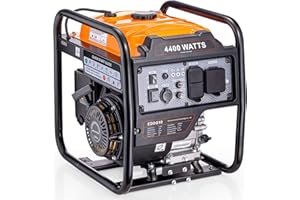 4400-Watts Portable Inverter Generator, Open Frame Generator, Gas Powered, RV Ready, ECO Mode, Fuel Gauge, 30A Outlet, EPA Co