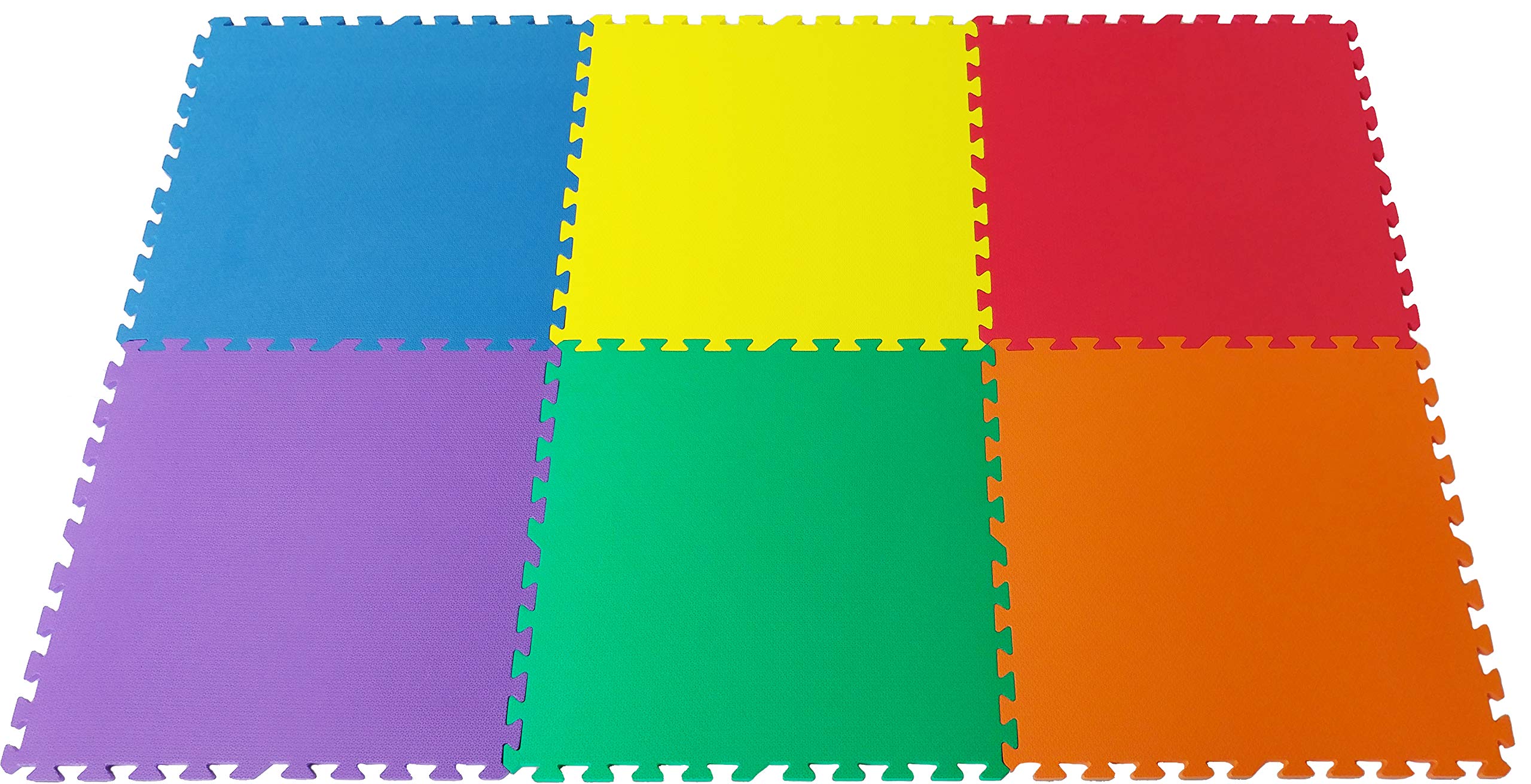 EWONDERWORLD 6 Piece Interlocking Foam Play Mat Extra Large Thick