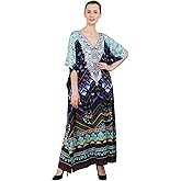 Miss Lavish London Women’s Kaftan Maxi Dress, Plus Size Swim Coverup, Resort Wear, Cruise Vacation Dress, Summer Kaftan