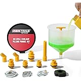 OEMTOOLS 87009 No-Spill Coolant Funnel Kit, Near Universal Fitment, Translucent, 15 Piece Set, Cooling System Funnel Allows A