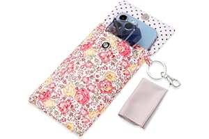 Hongeely Soft Glasses Case Double Eyeglass Case Sunglasses Travel Pouch for Women Men with Key Chain