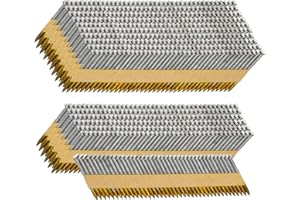 SITLDY 30-34 Degree Framing Nails 2.0"X.113" Ring Shank 520 Count, D Head Hot Dipped Galvanized Paper Tape Strip Nails, for 30 to 34 Degree Framing Nailer