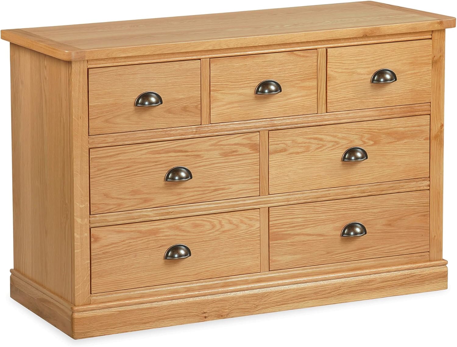 Roseland Furniture Ltd Sussex Oak 3 Over 4 Chest Of Drawers Amazon.co.uk Kitchen & Home
